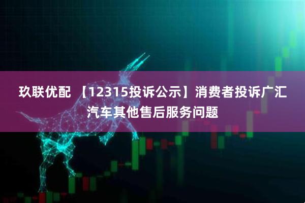 玖联优配 【12315投诉公示】消费者投诉广汇汽车其他售后服务问题