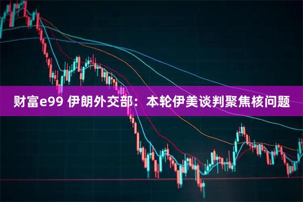 财富e99 伊朗外交部：本轮伊美谈判聚焦核问题