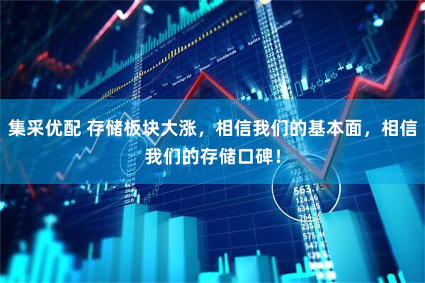 集采优配 存储板块大涨，相信我们的基本面，相信我们的存储口碑！